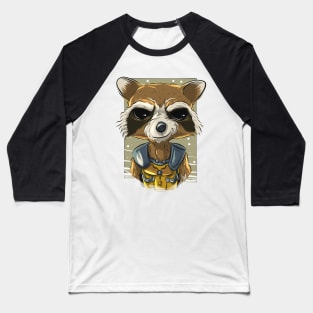 Pop Culture Caricature #14 - Rocket Raccoon Baseball T-Shirt